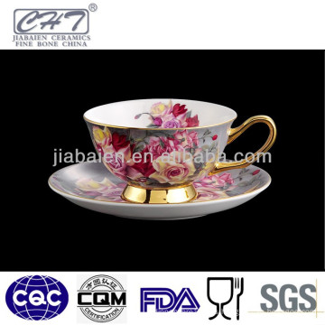 Taza de té del café del diseño único de China de hueso y platillo